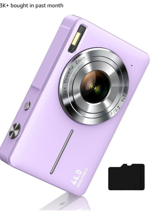 HD Compact Digital Camera – 48MP, 16x Zoom, 2.7" LCD Screen